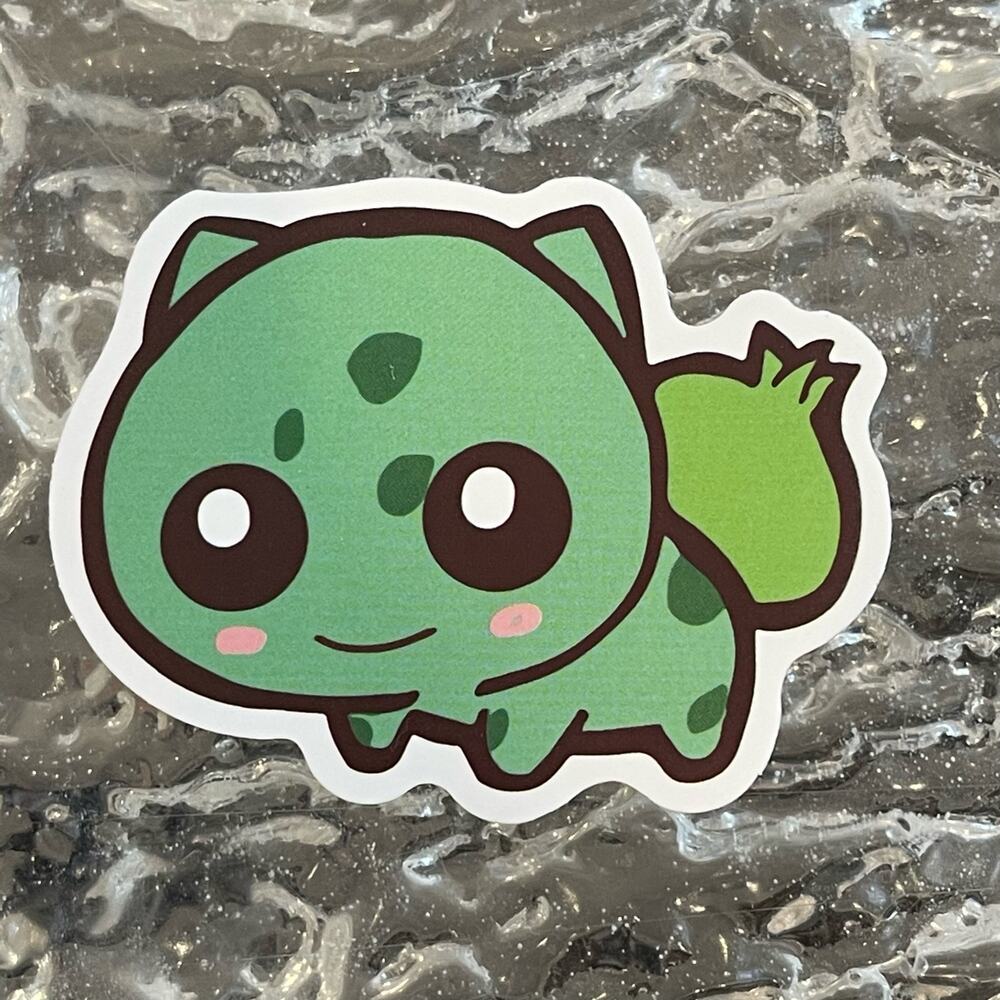 5/$10 Waterproof Vinyl Sticker Pokémon Chibi Bulobosaur